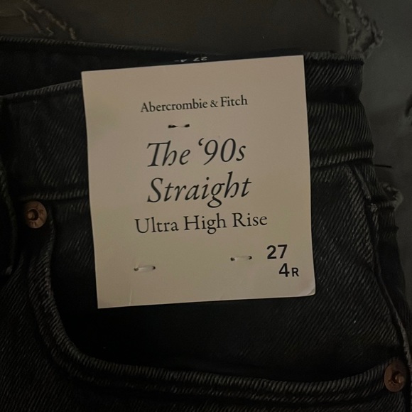 Abercrombie & Fitch Denim - Abercrombie & Fitch 90s straight black denim jeans